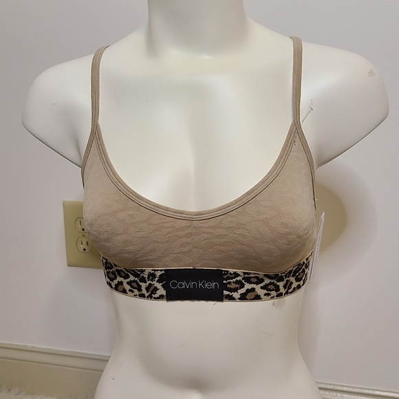 Calvin Klein Animal Print Bralette XS - Picture 2 of 6